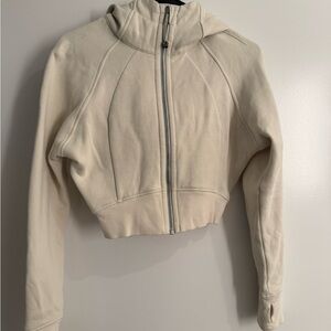 lululemon athletica Off-White Zip-Up Hoodie